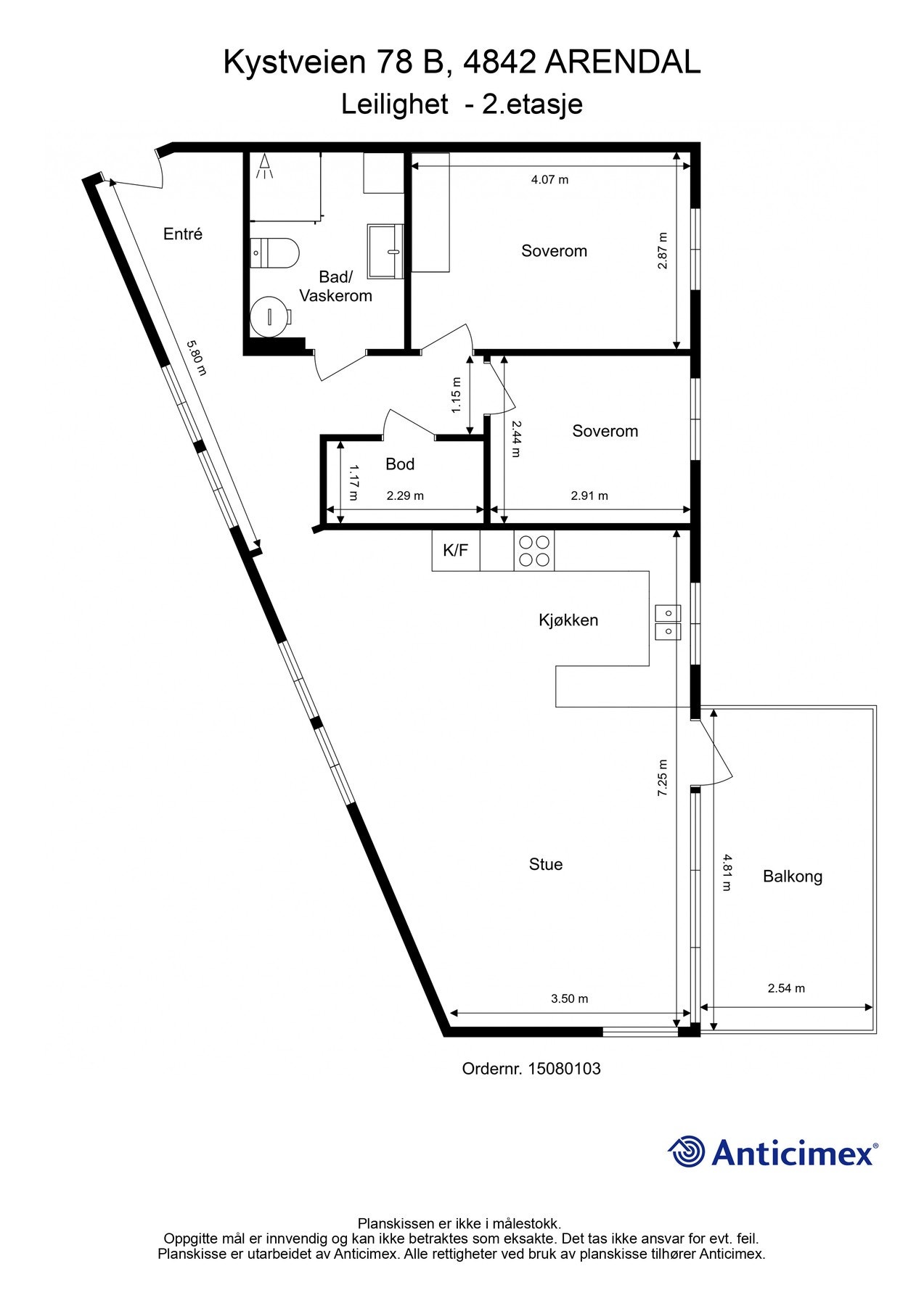 Plantegning Kystveien 78 B Galleribilde