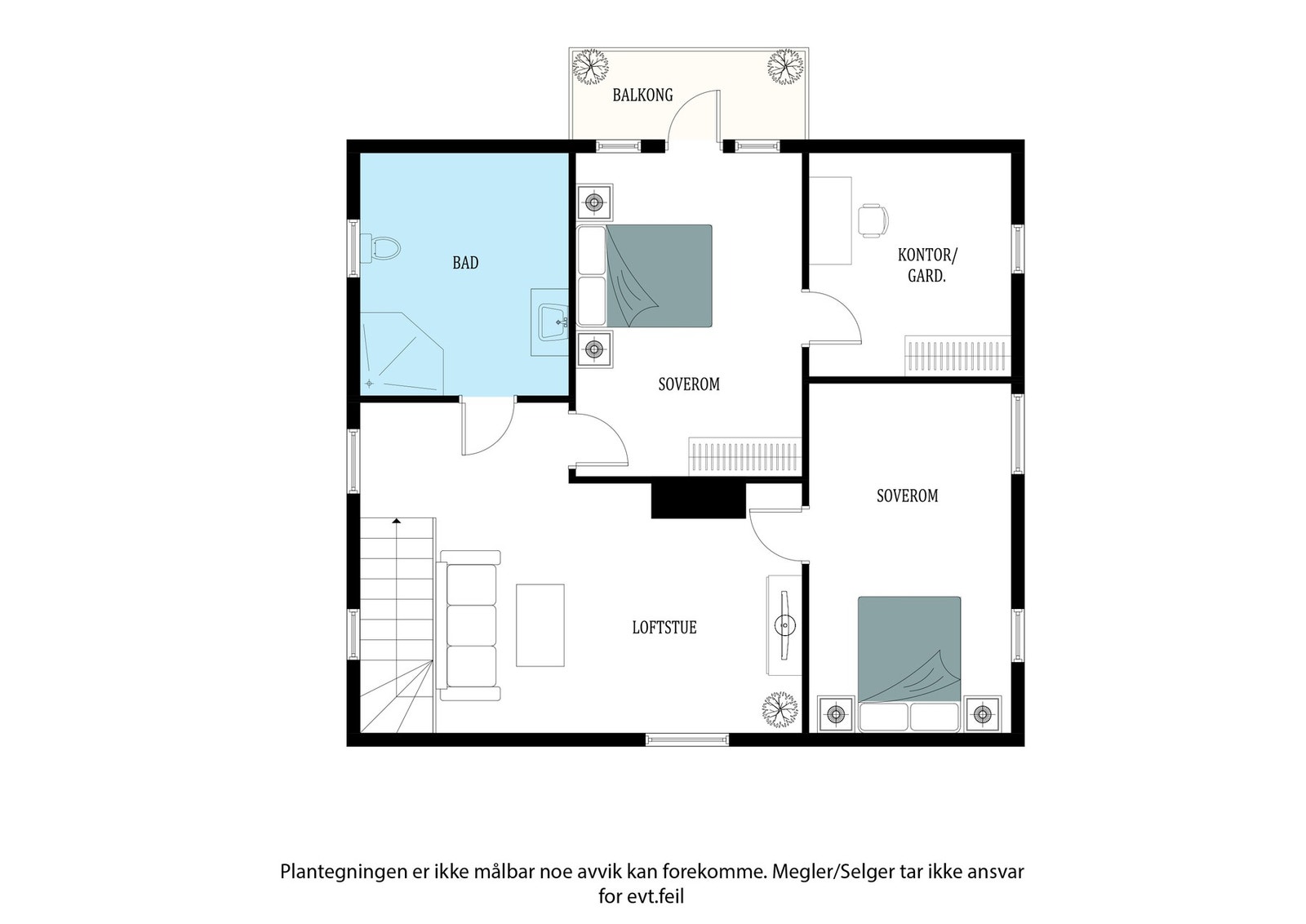 Plantegning 2. etg Galleribilde
