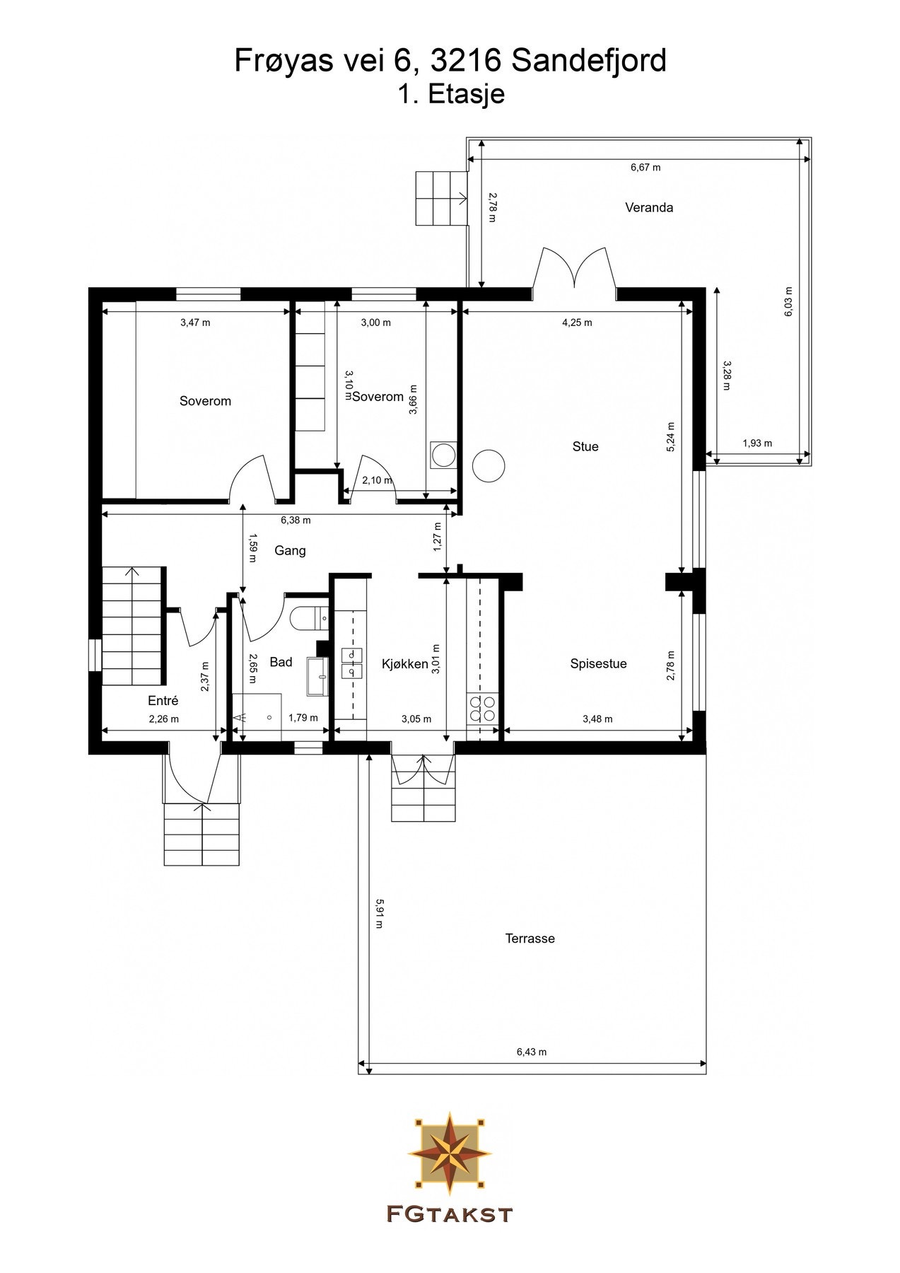 Plantegning 1.etasje Galleribilde