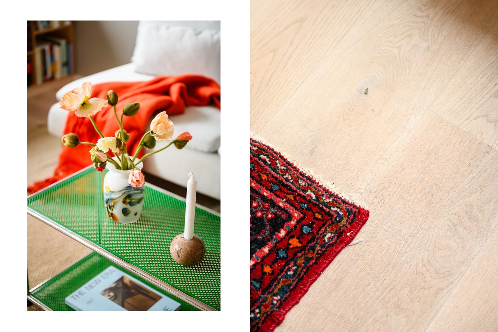 Gjennomgående én-stavs eikeparkett ble lagt i stue, kjøkken og soverom i 2019. Galleribilde