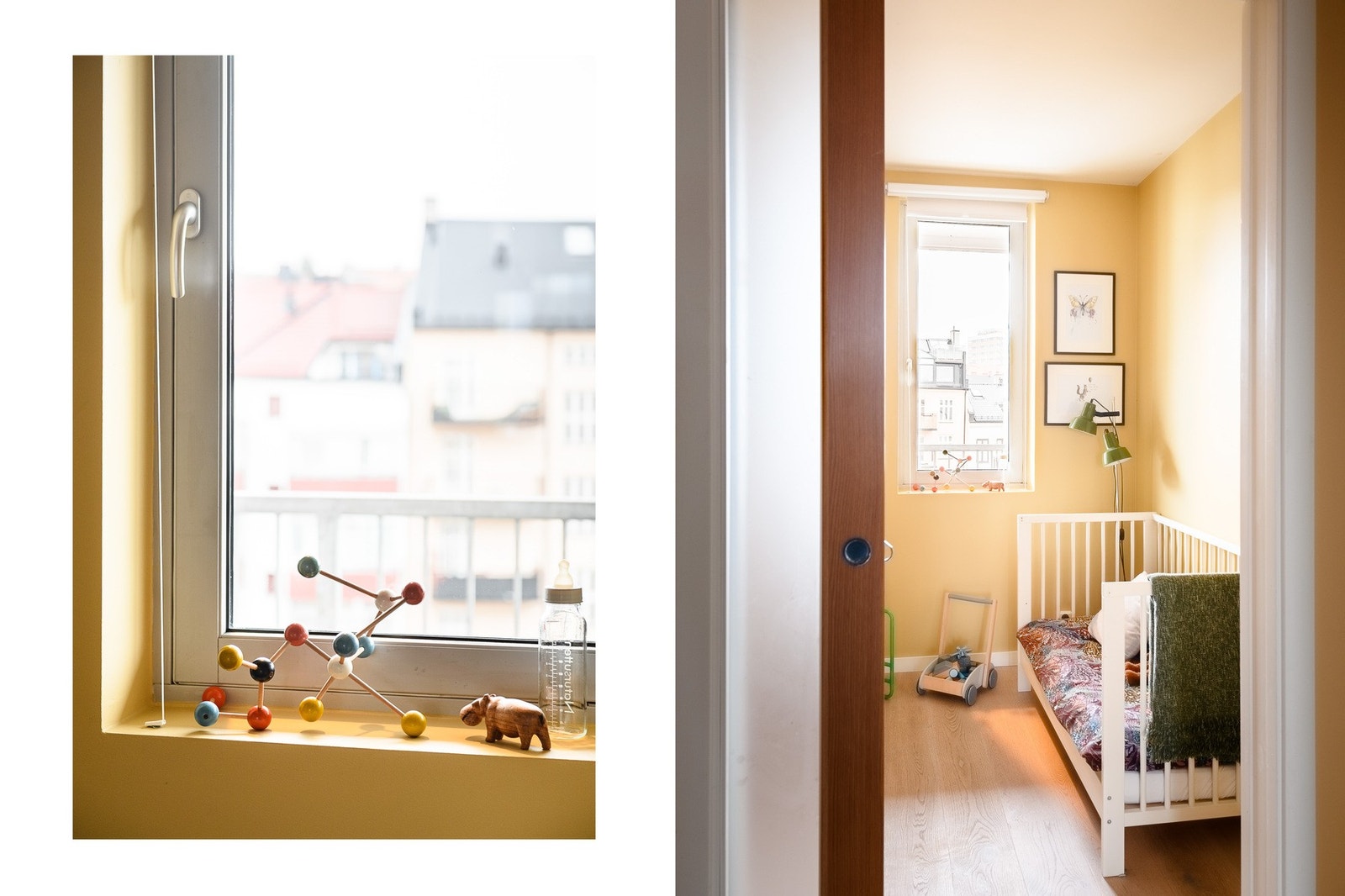 Alle soverommene har den samme gjennomgående én-stavs eikeparketten som resten av leiligheten. Galleribilde