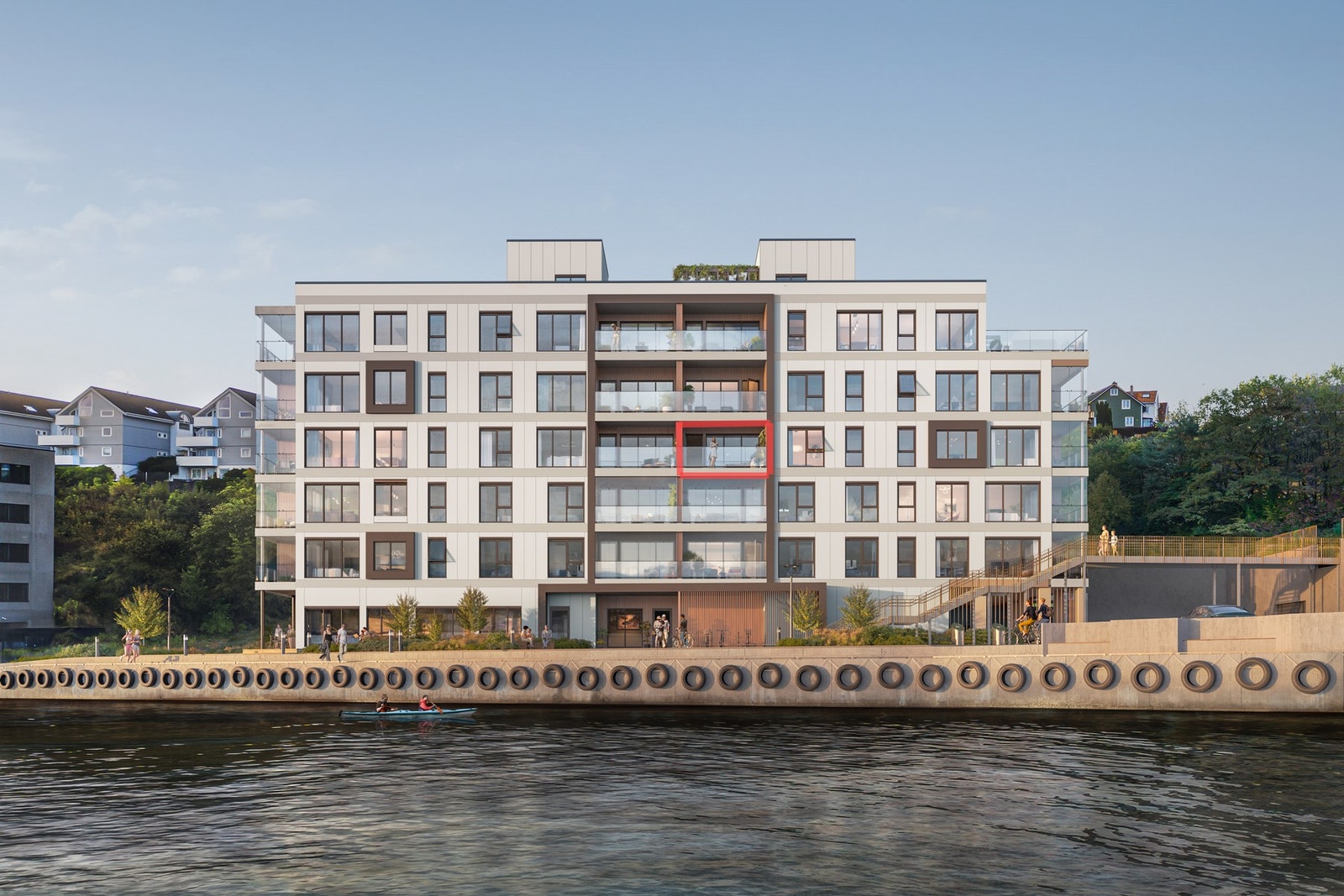 Velkommen til Innseilingå! Leilighet B301 ligger i front - med flott utsikt ut over sjøen! Samtlige illustrasjoner er ment å gi et generelt inntrykk og kan avvike fra faktisk utførelse og leveranse. Galleribilde