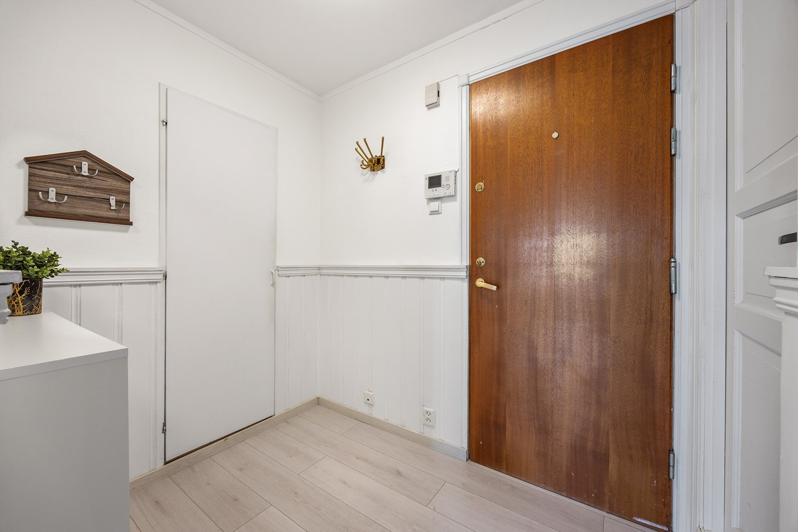 Fra entréen er det adkomst til en praktisk bod for ekstra lagringsplass. Galleribilde