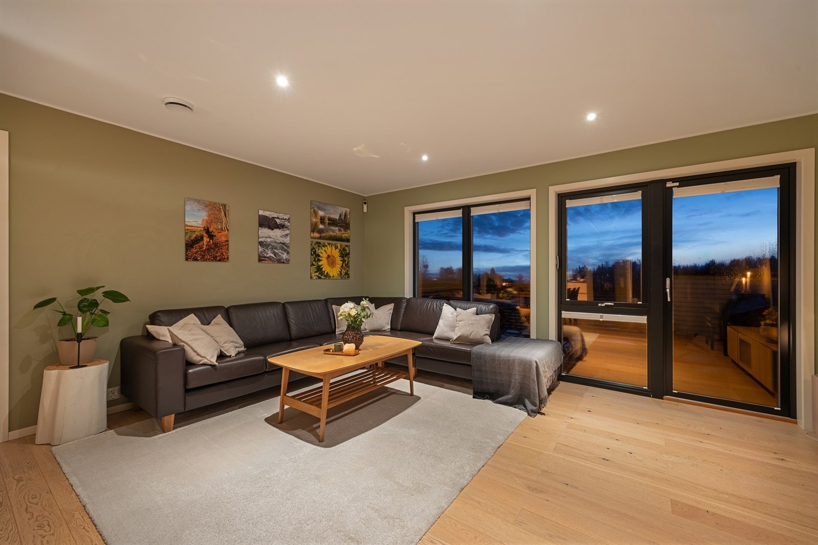 Fra stuen og verandaen er det fin utsikt over nærområdet. Galleribilde