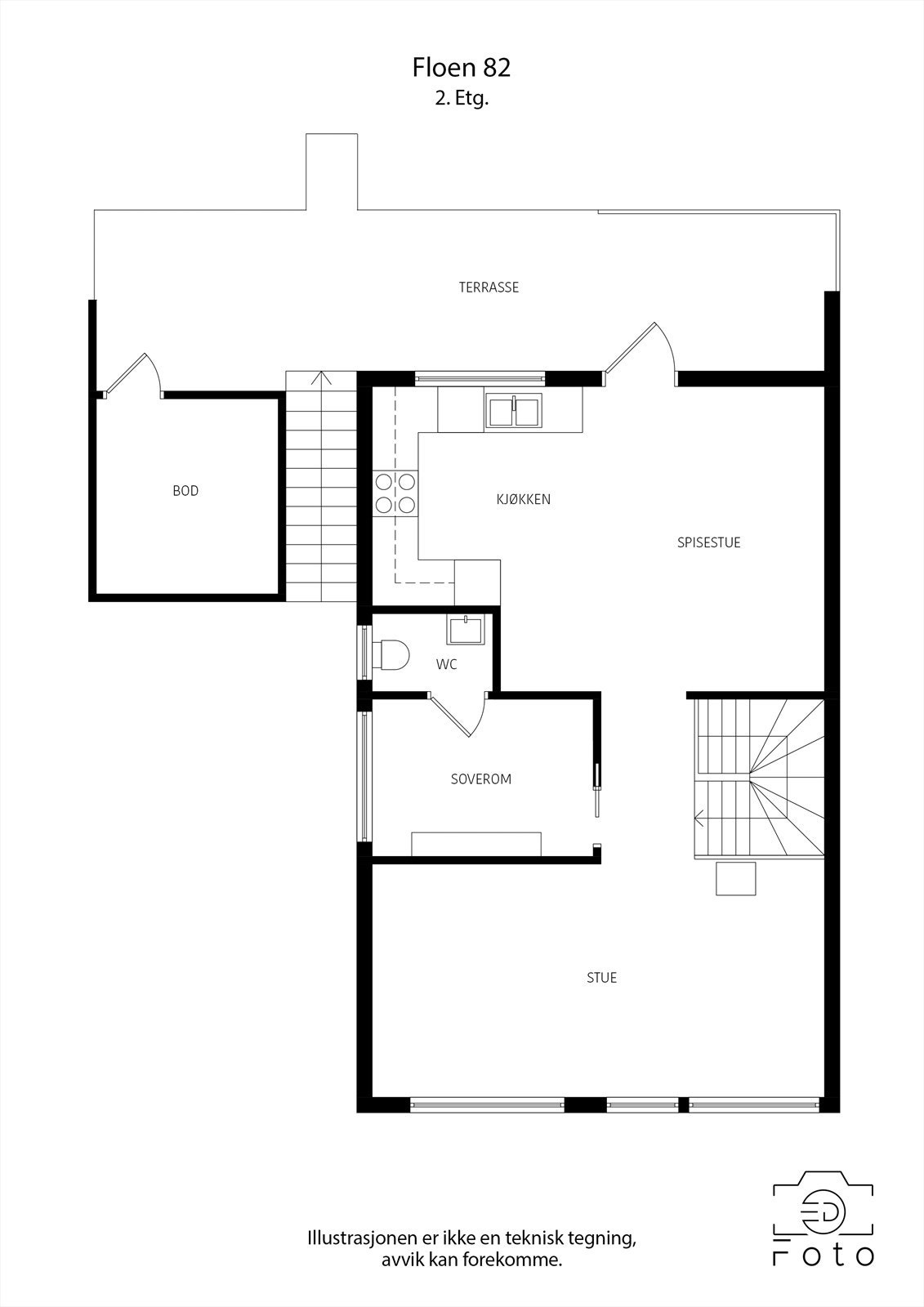 Plantegning 2. etasje Galleribilde