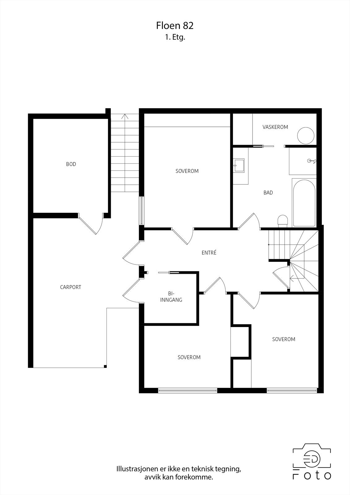 Plantegning 1. etasje. Galleribilde