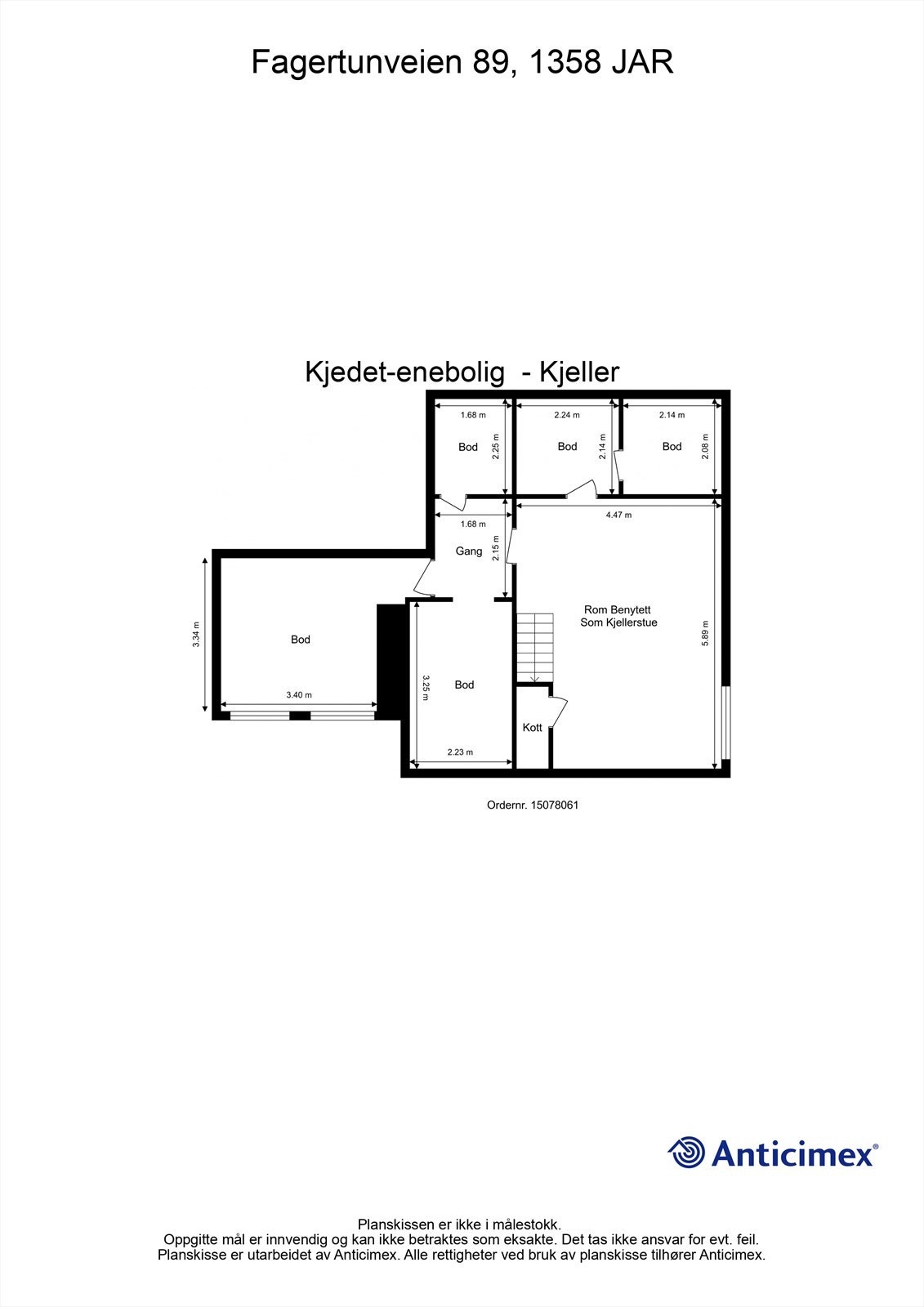 Plantegning underetasje Galleribilde