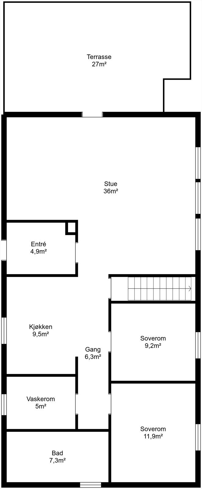 Planskisse - 1. etasje Galleribilde