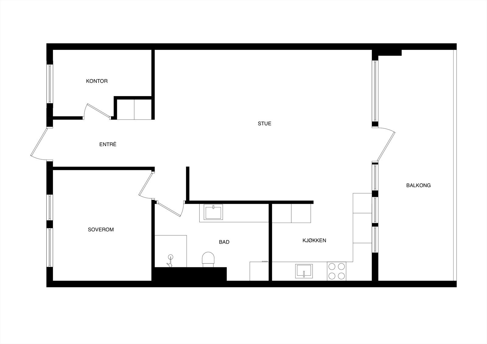 Plantegning 16. etasje Galleribilde