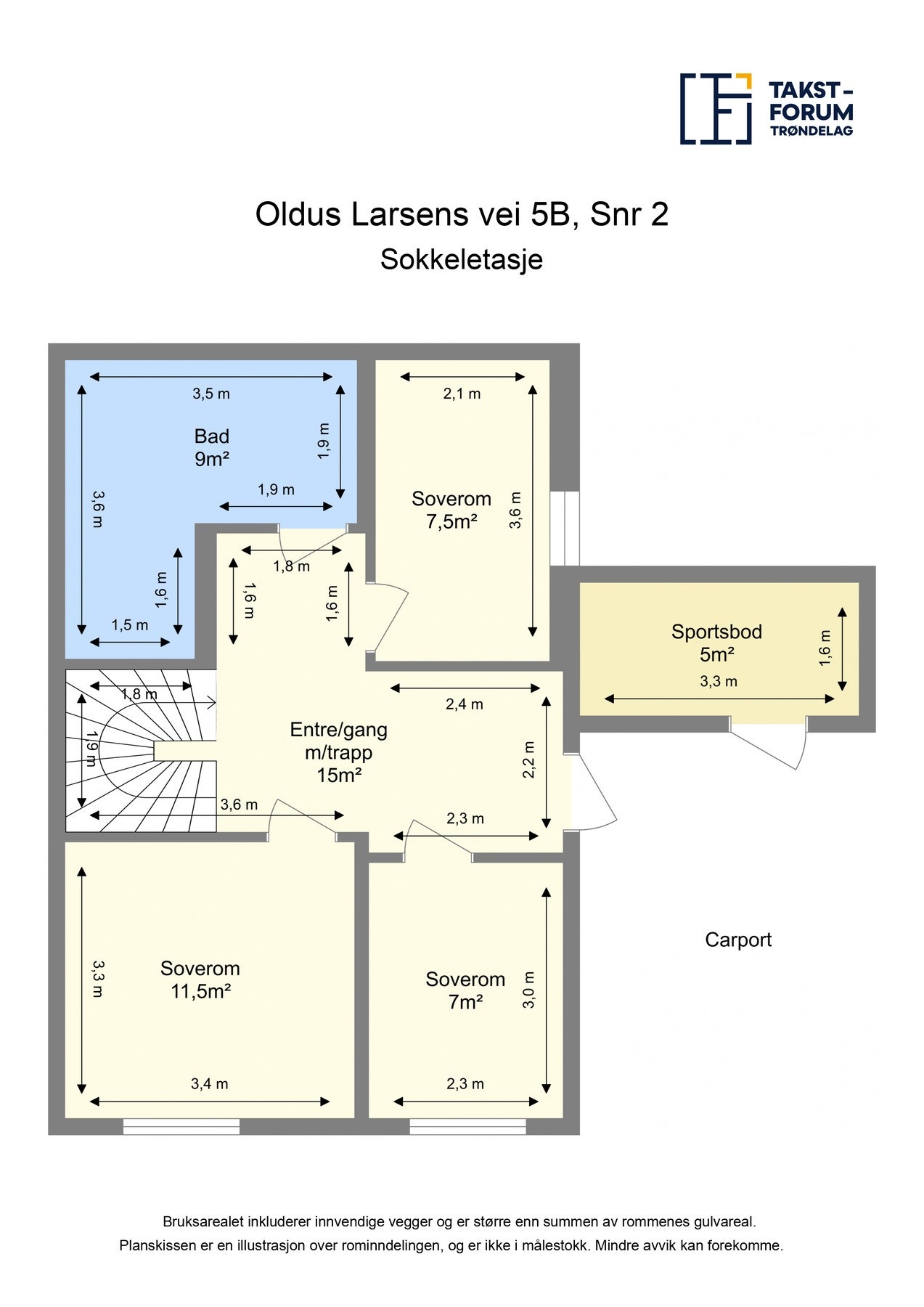Plantegning sokkeletasje Galleribilde