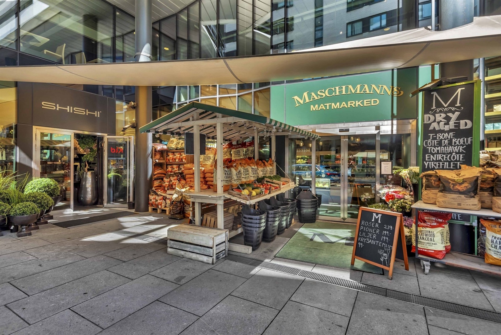 Maschmanns Matmarked er et populært sted å gjøre innkjøp av kvalitetsmat. Galleribilde