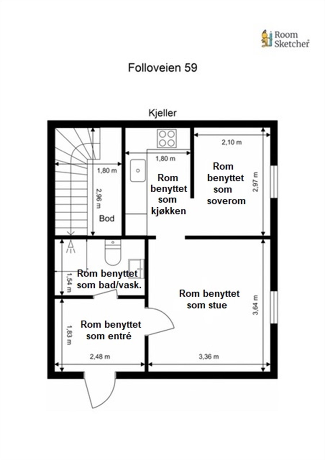 Plantegning kjeller Galleribilde