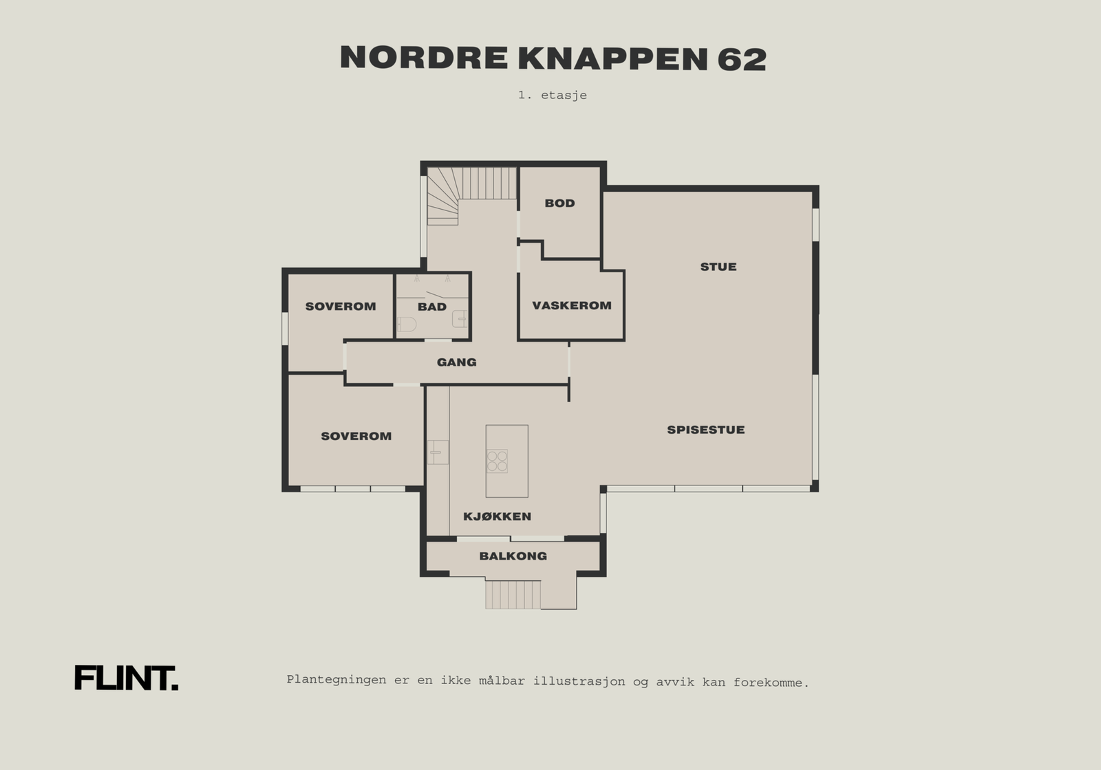 Plantegning hovedetasje. Galleribilde