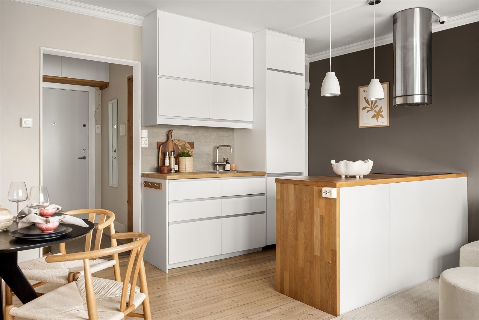 Moderne, arealeffektivt kjøkken fra 2013. Galleribilde