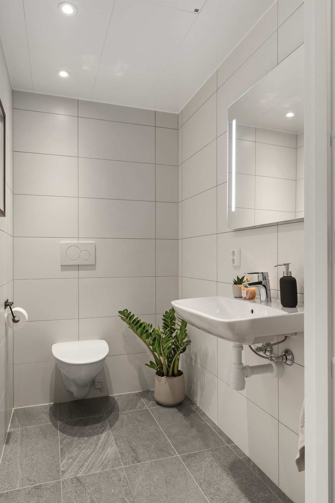 Flott toalettrom på 2 kvm ved entrè/gang. Galleribilde