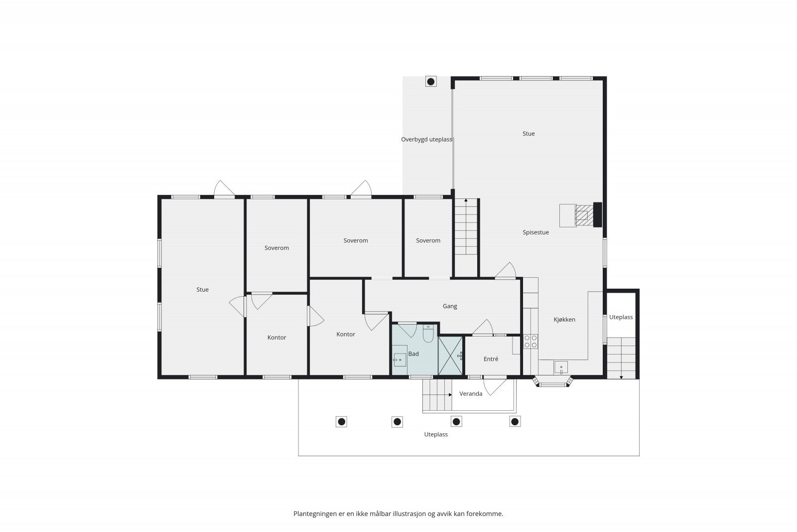 Plantegning 1. etg. Galleribilde