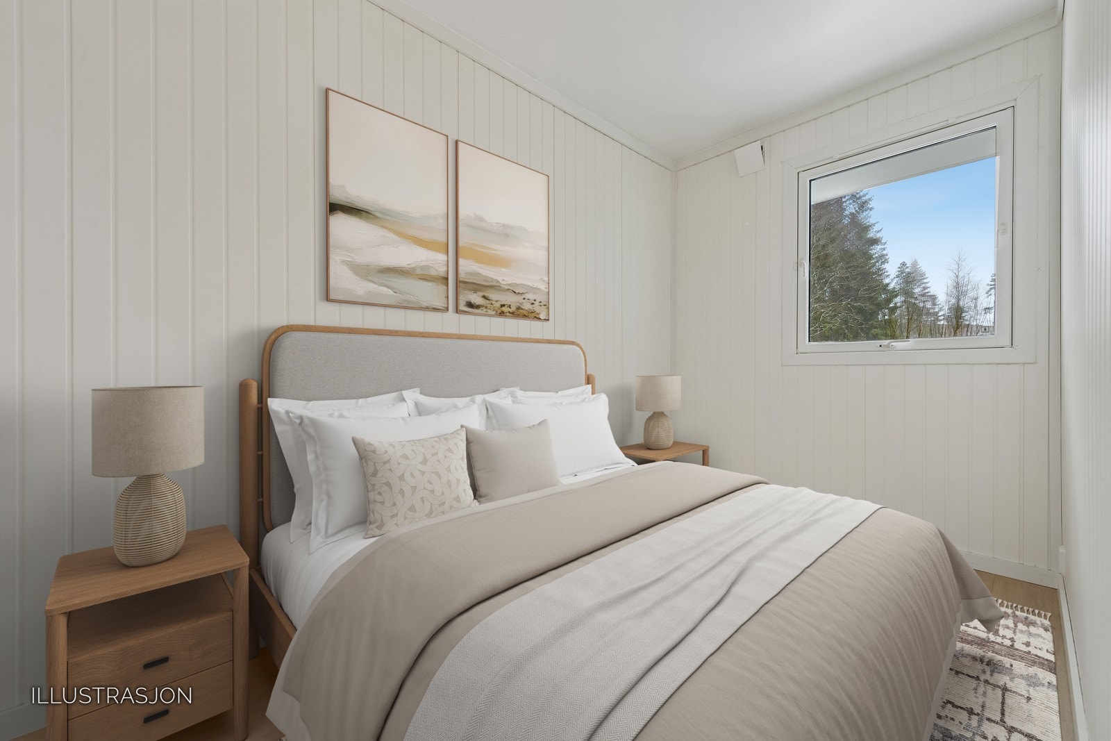 Digital møblering soverom. Galleribilde