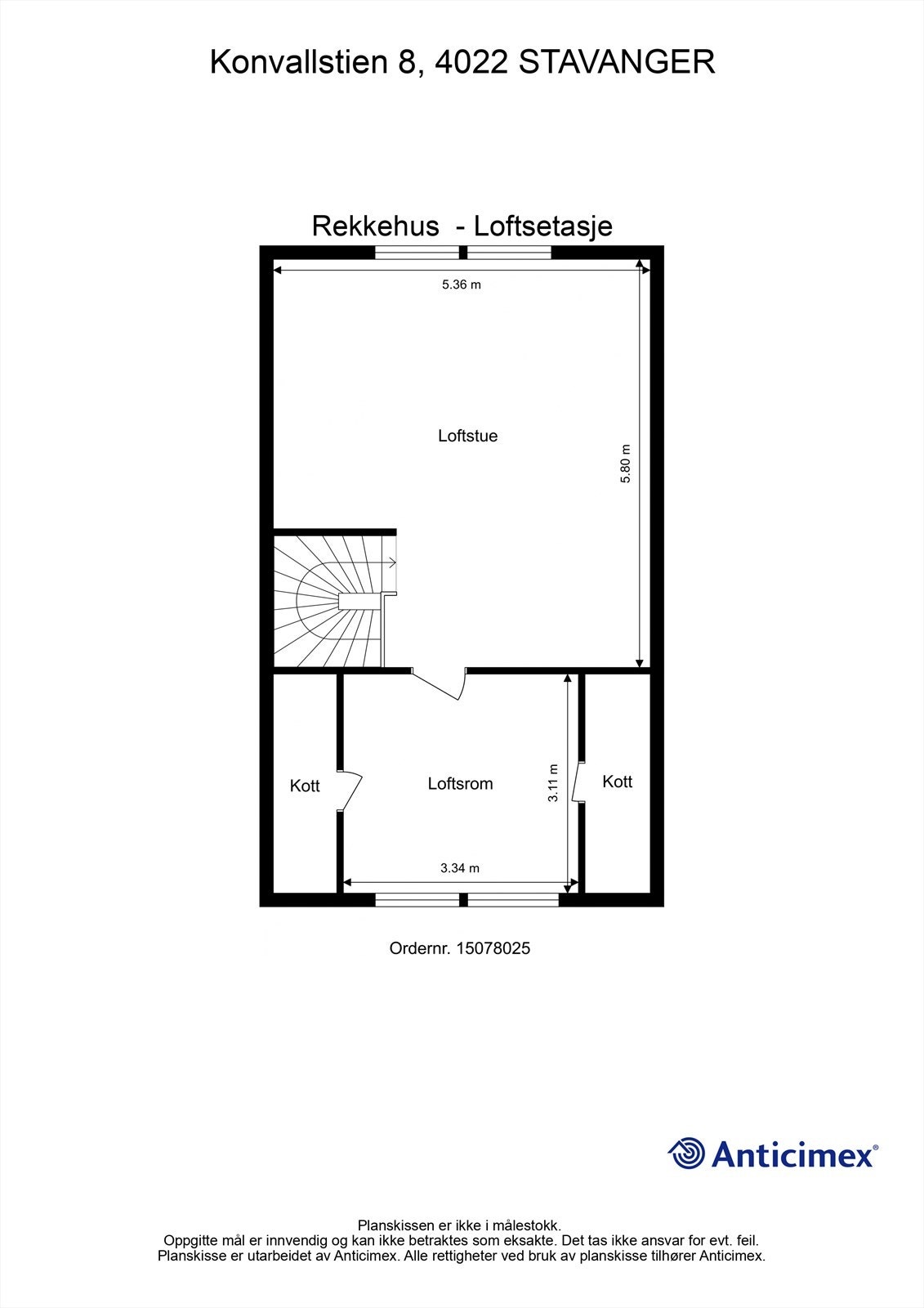 Plantegning loft. Galleribilde