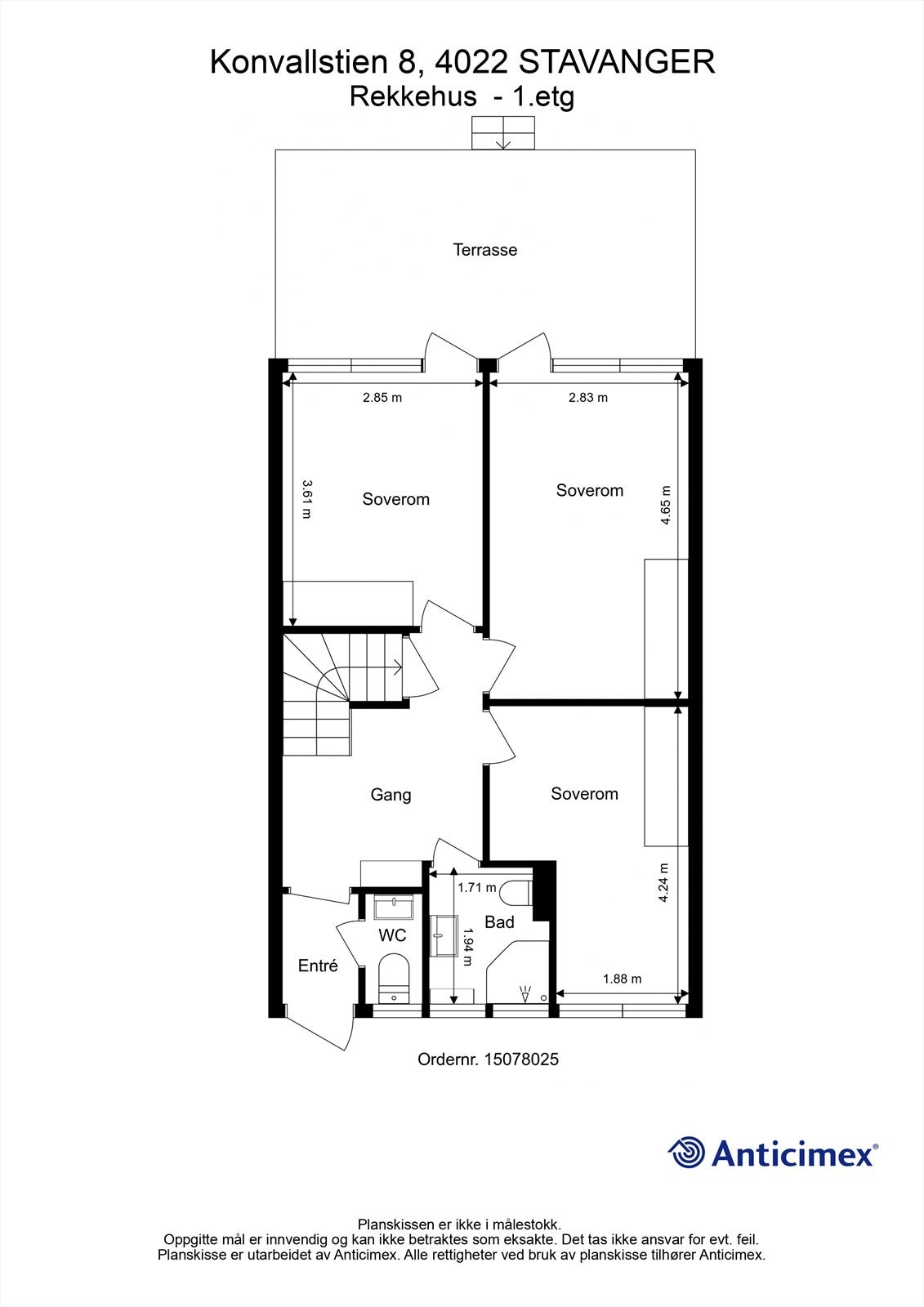 Plantegning 1.etg. Galleribilde