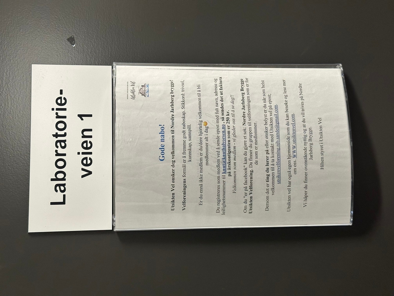 Velforening for et godt naboskap! Galleribilde