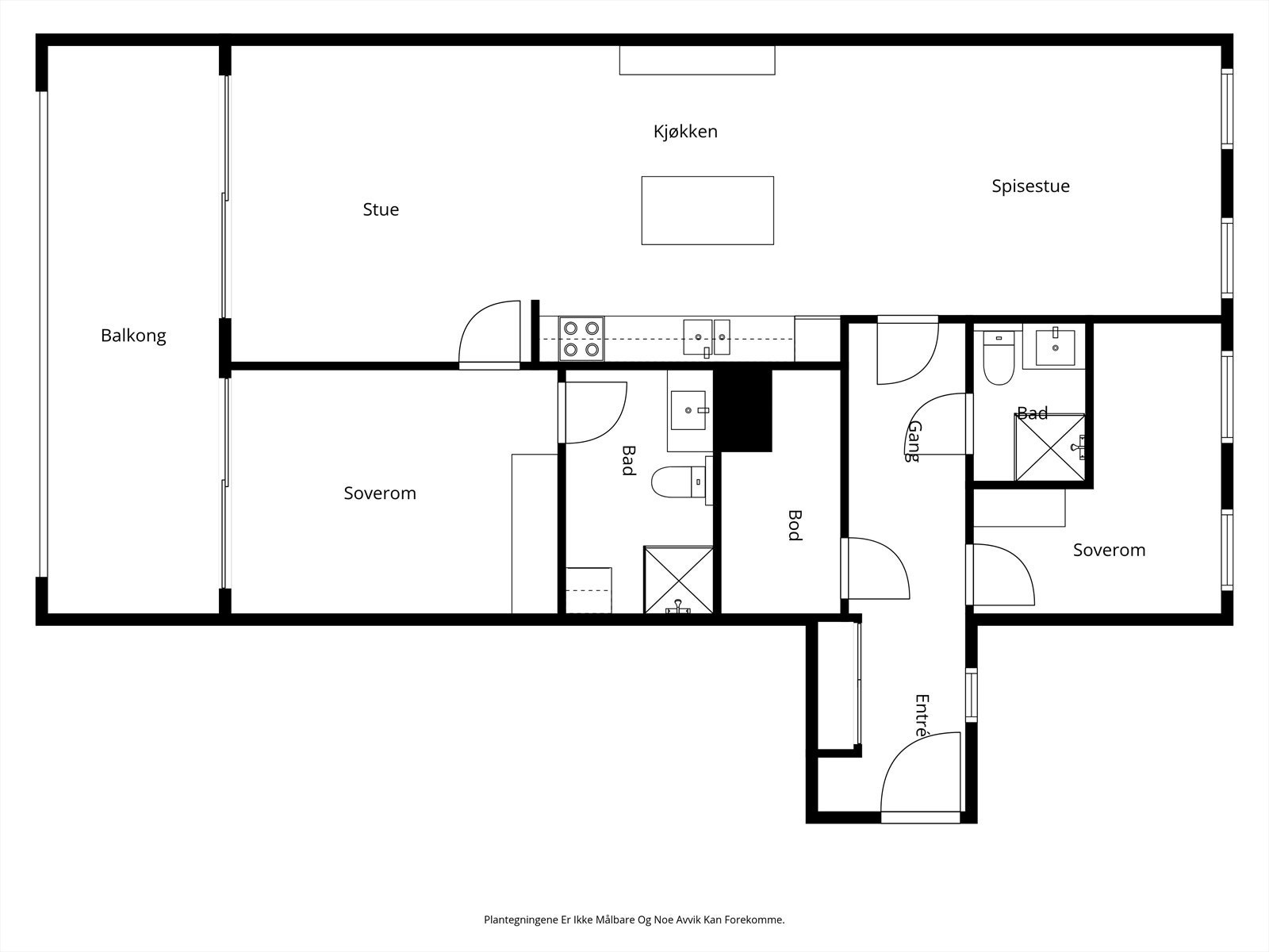 Planløsningen er arealeffektiv og utnytter leilighetens areal på en god måte. Galleribilde
