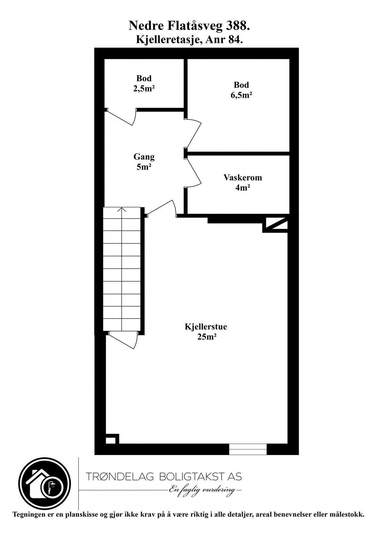 Planskisse underetasje. Galleribilde