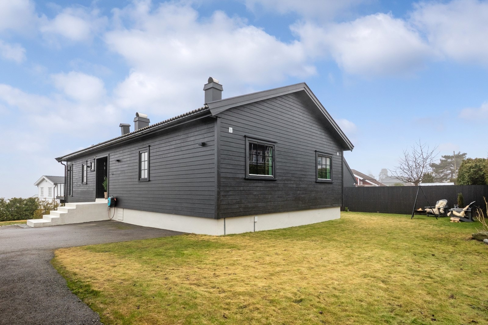 Her er det sådd ekstra fin plen. Galleribilde