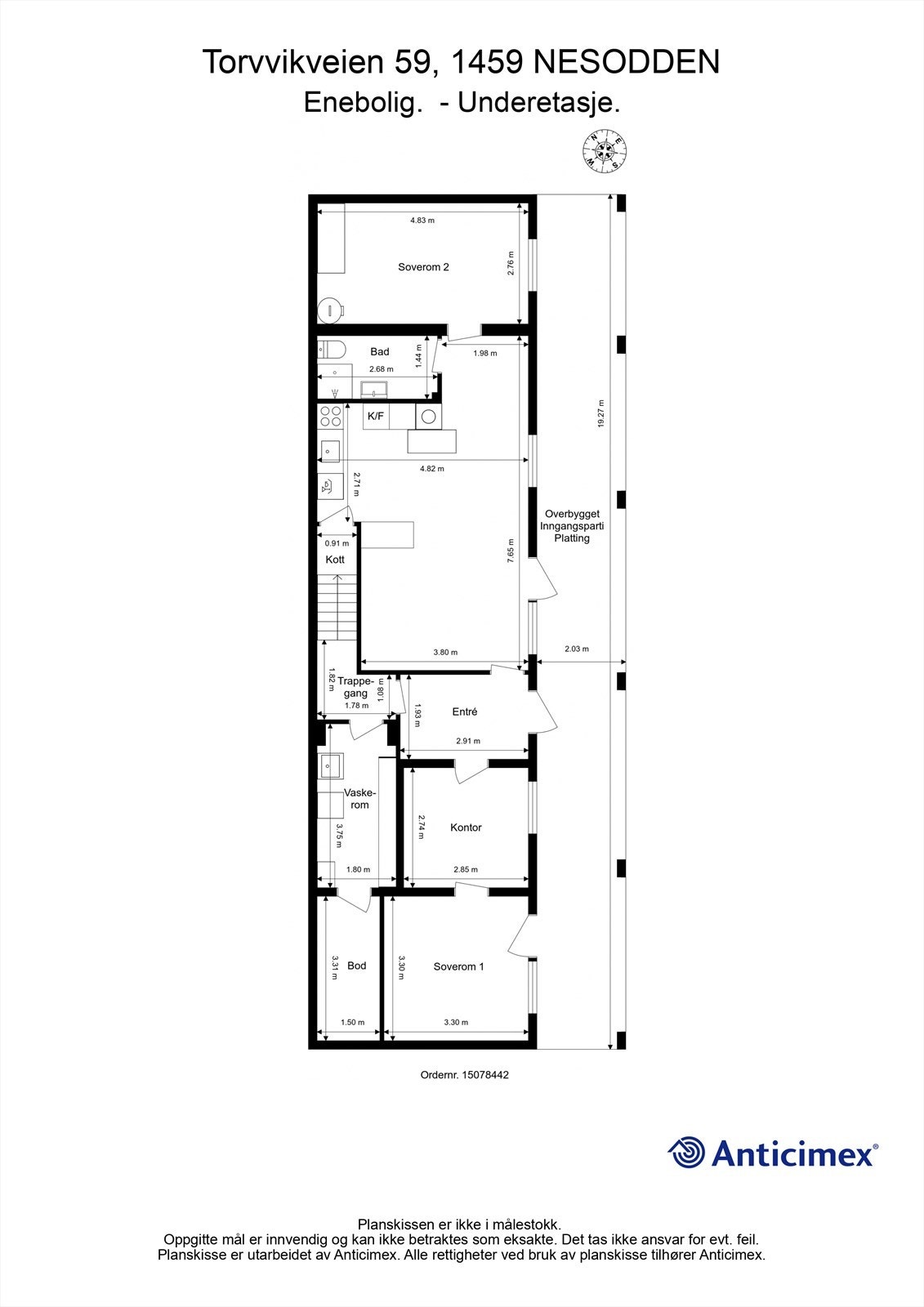 Plantegning U.etasje Galleribilde