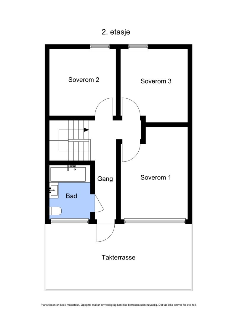 Plantegning 2. etasje Galleribilde