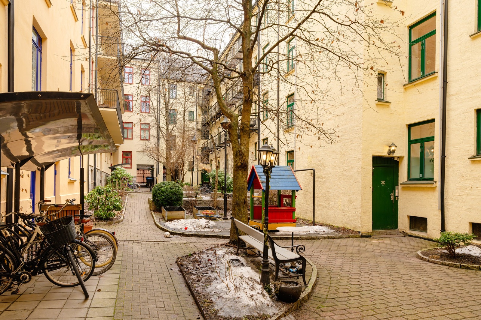 Hyggelig felles bakgård. Galleribilde