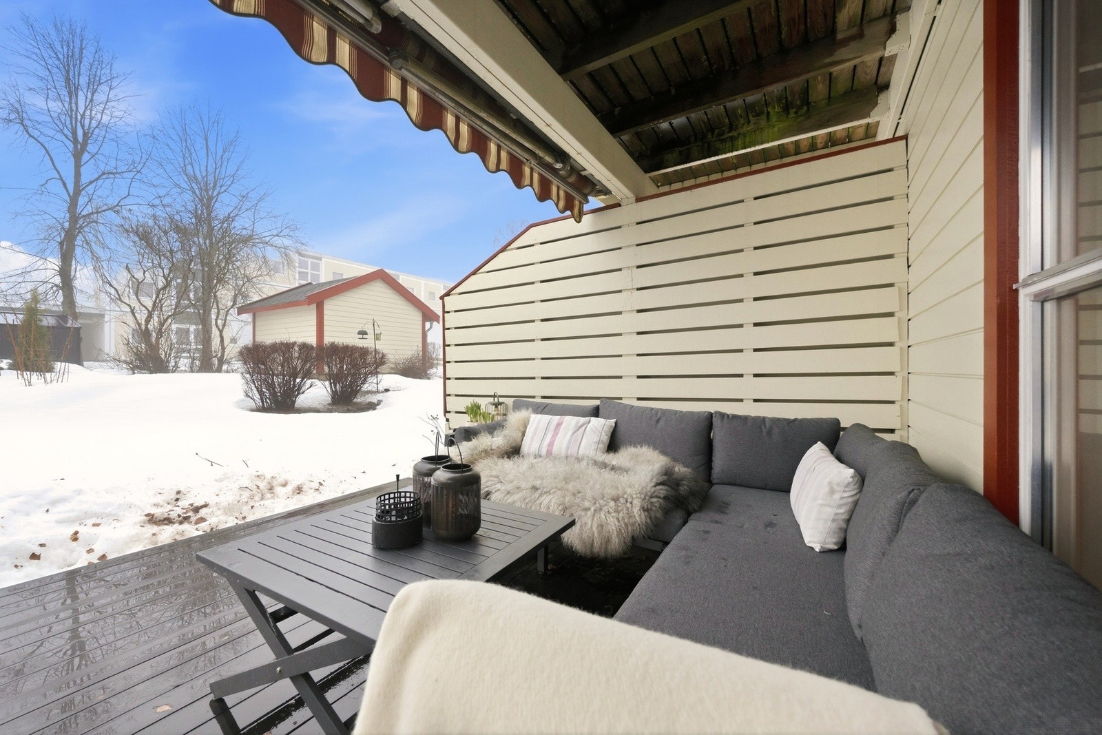 Markterrassen er oppmålt til ca. 21 kvm Galleribilde