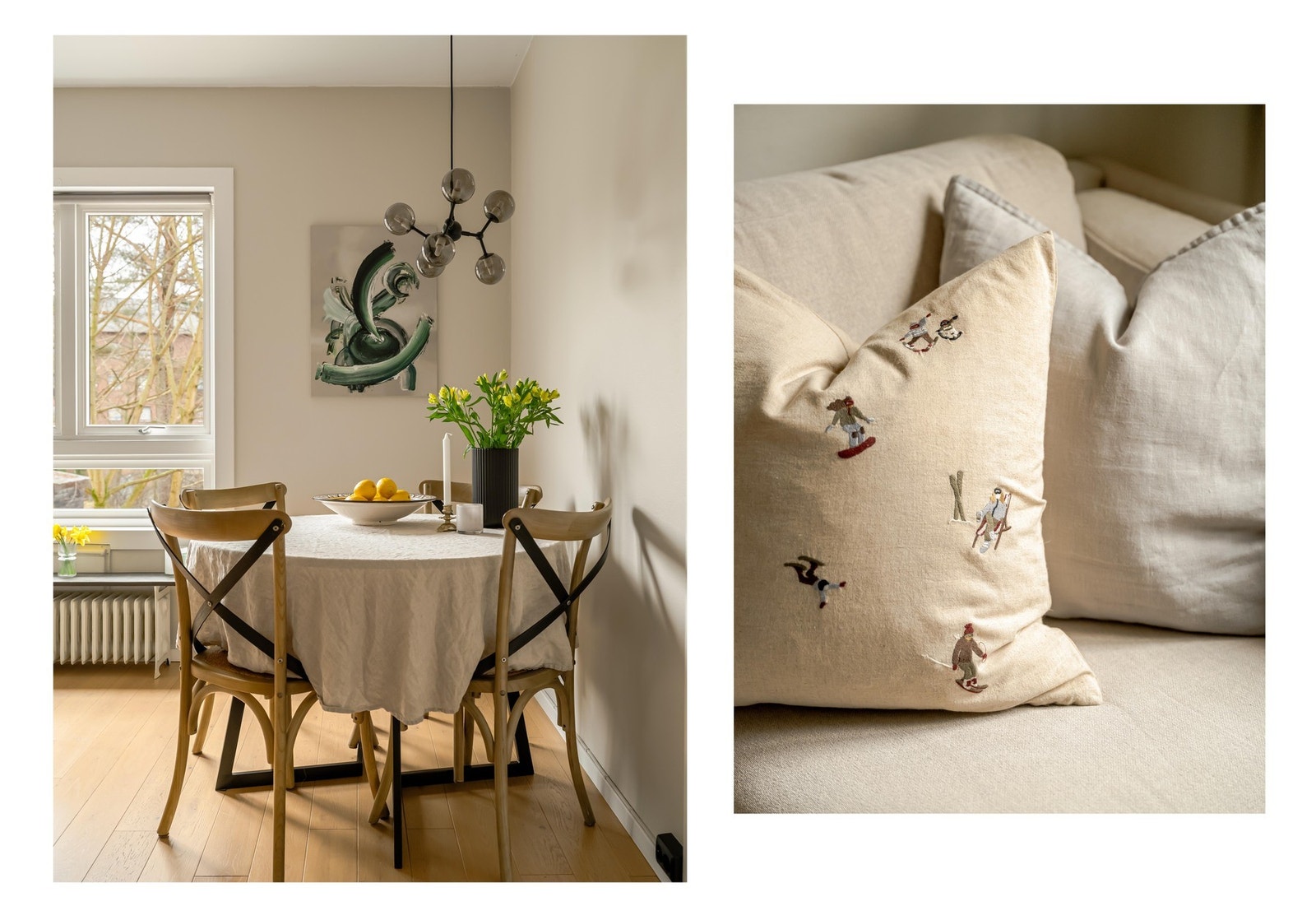 Det er bra med plass til større spisebord. Her kan du trygt invitere både venner og familie på middag. Galleribilde