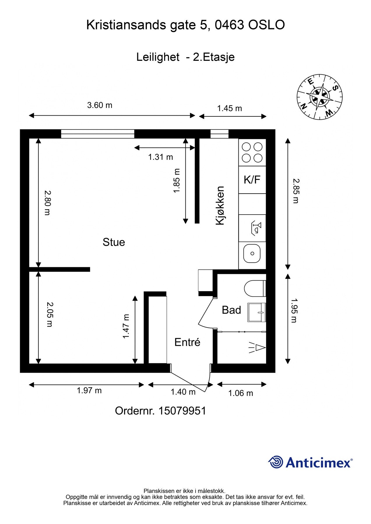 Vi starter med boligens planskisse, slik at du får orientert deg litt. I tillegg til innvendige arealer disponerer boligen 2 eksterne boder. Galleribilde