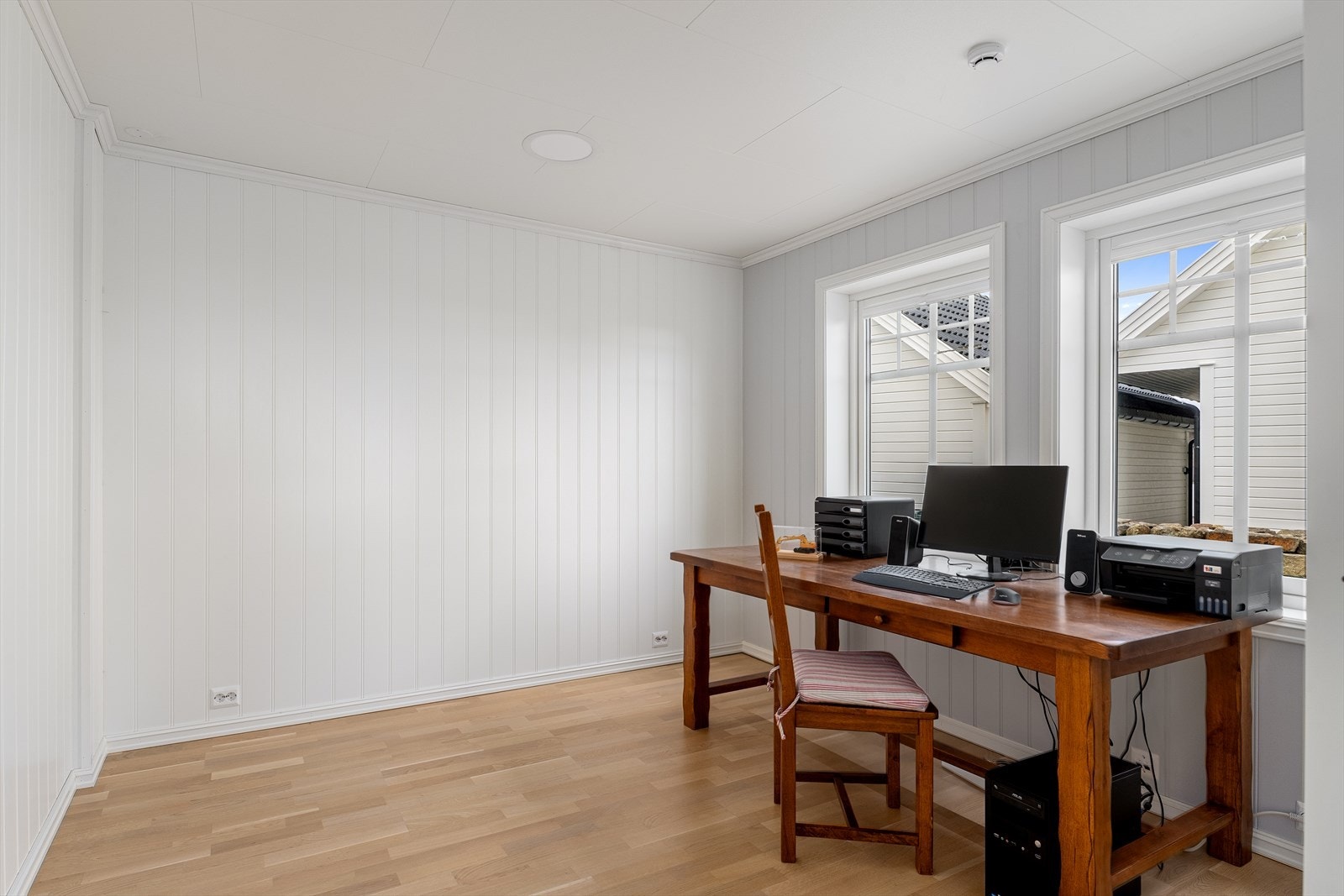 Soverommet i hovedetasjen brukes i dag som kontor. Galleribilde