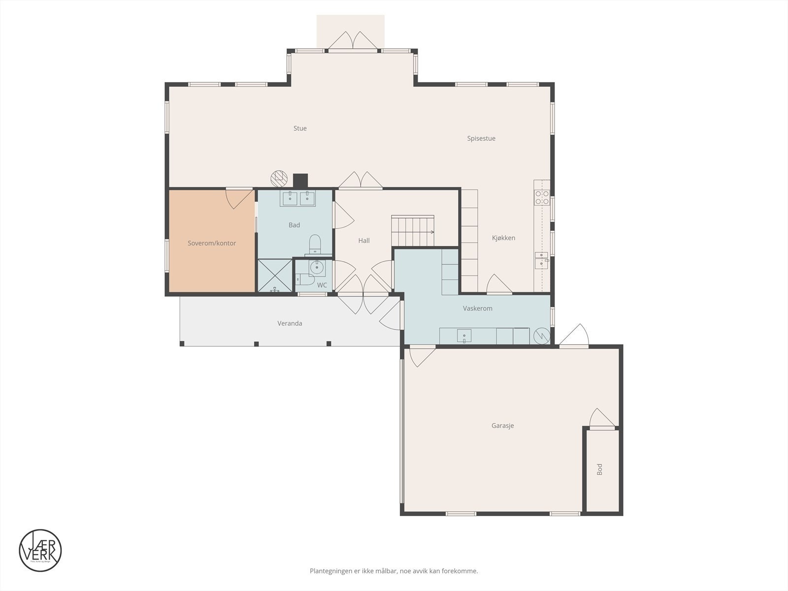 Plantegning 1 etasje Galleribilde