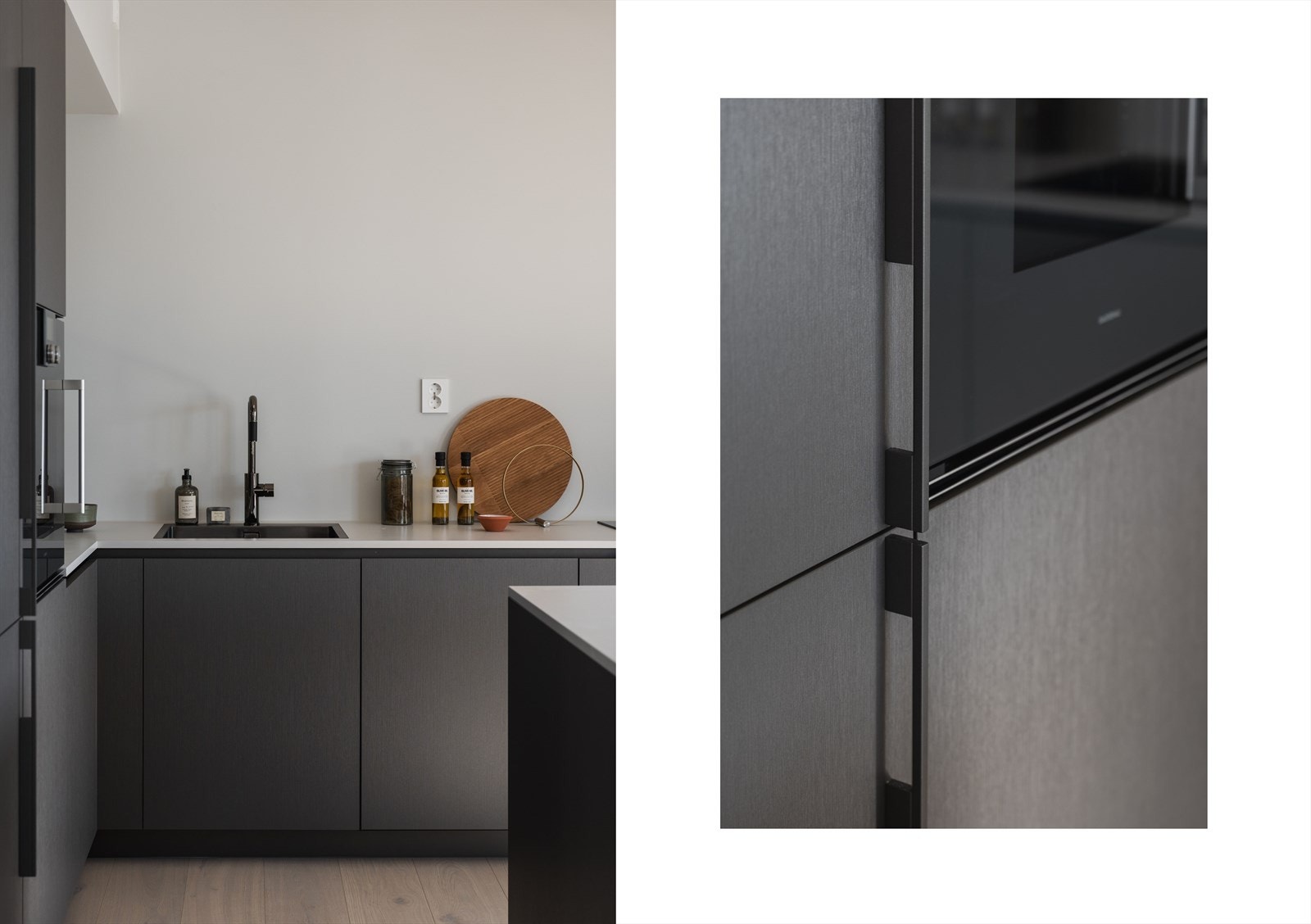 Kvalitetsinnredning fra Poliform med integrerte hvitevarer fra Gaggenau og Siemens. Galleribilde