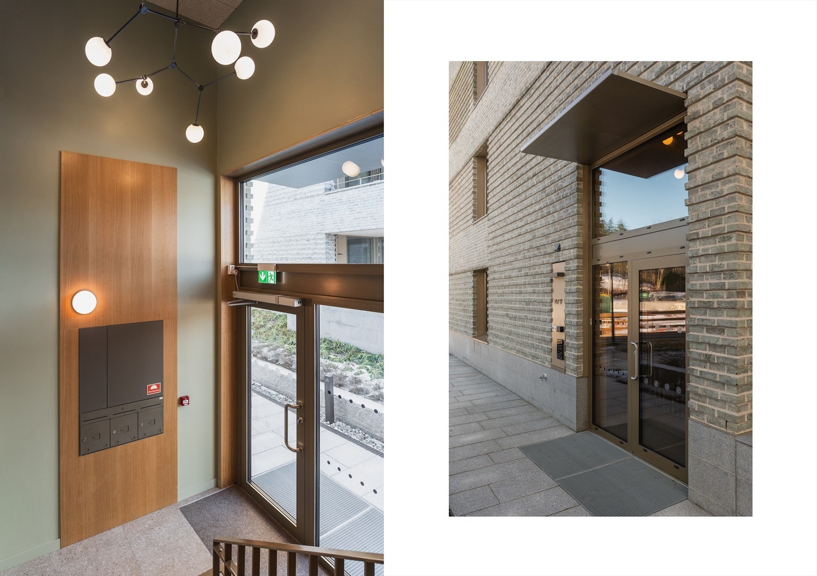 Eksklusivt inngangsparti - Bygg D har kun én leilighet i hver etasje. Galleribilde