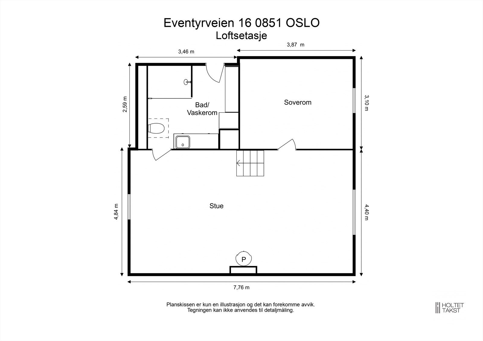 Plantegning lofsetasje (3. etasje). Galleribilde