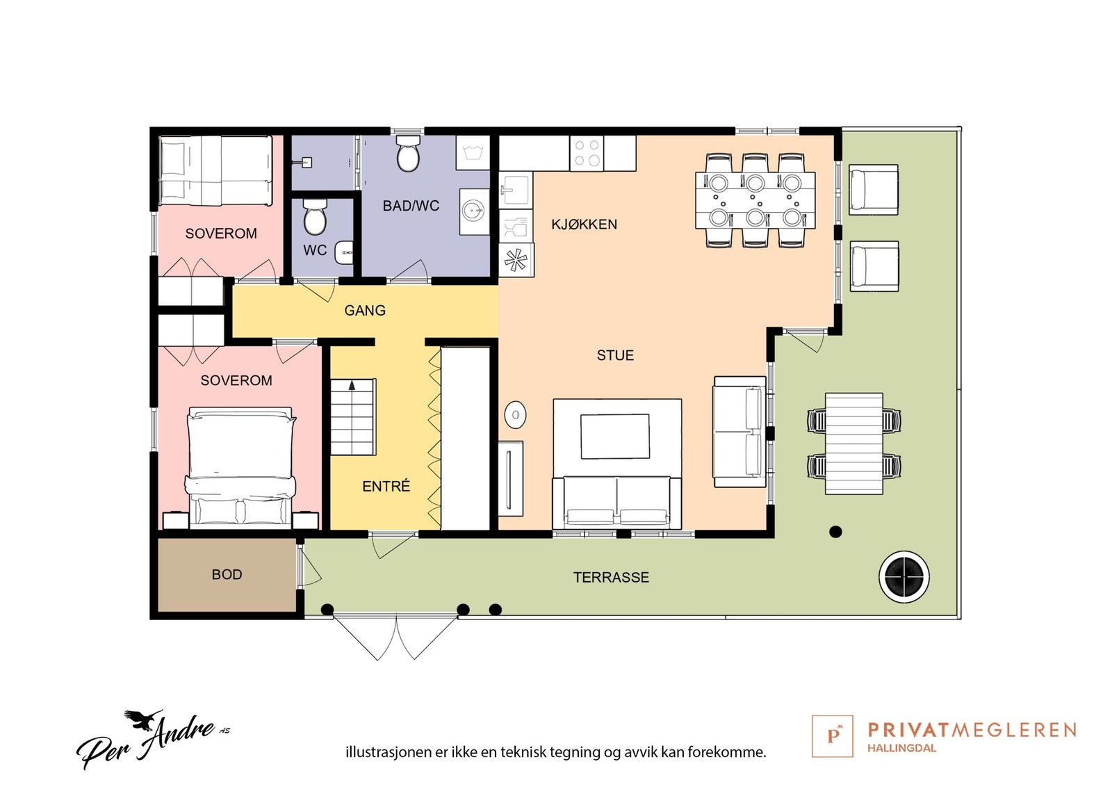 Plantegning av hovedetasjen. Galleribilde