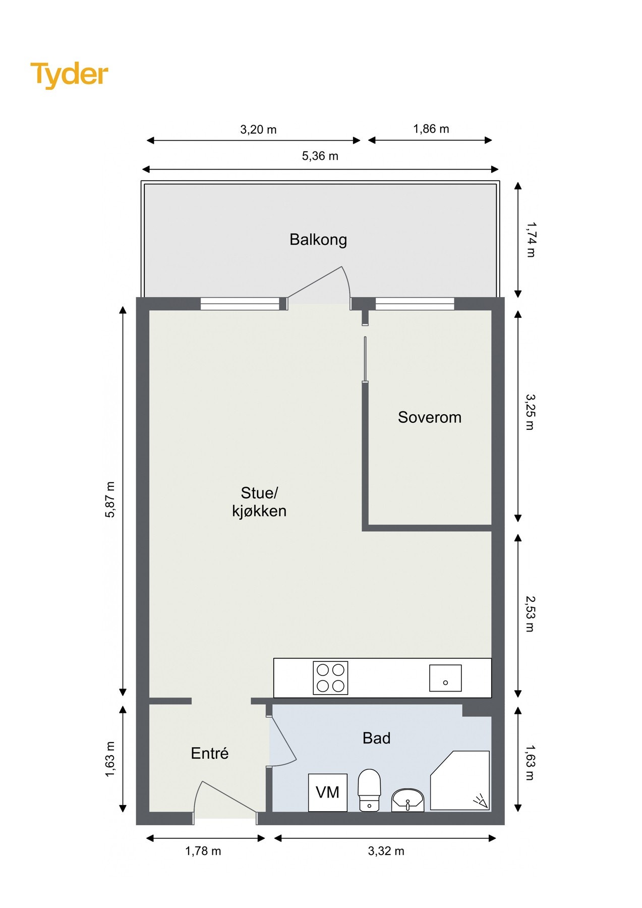 Oppmålt plantegning. Galleribilde