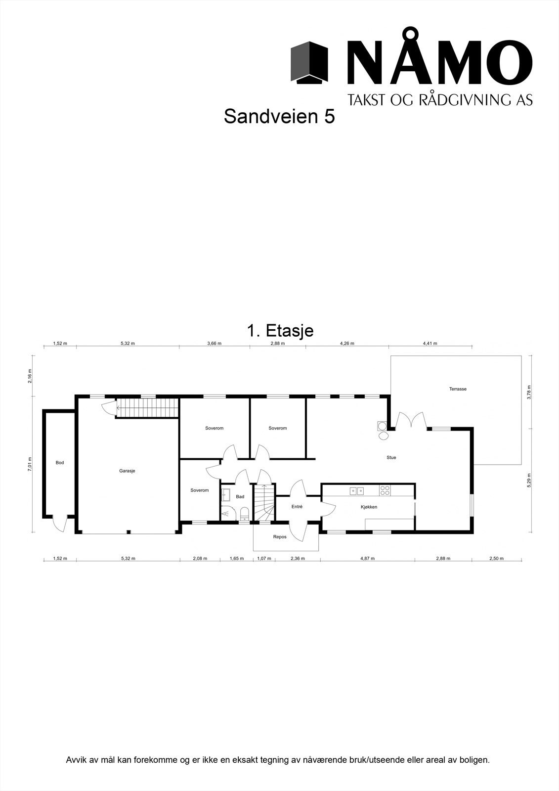 Plantegning 1. etasje Galleribilde