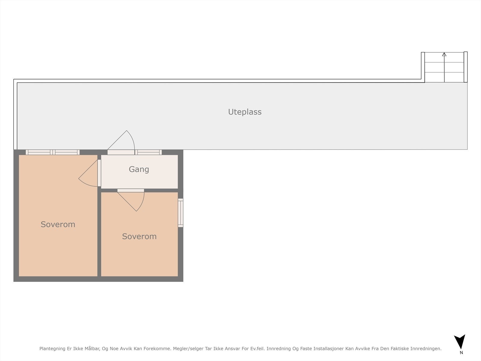 Anneks med to soverom og gang Galleribilde