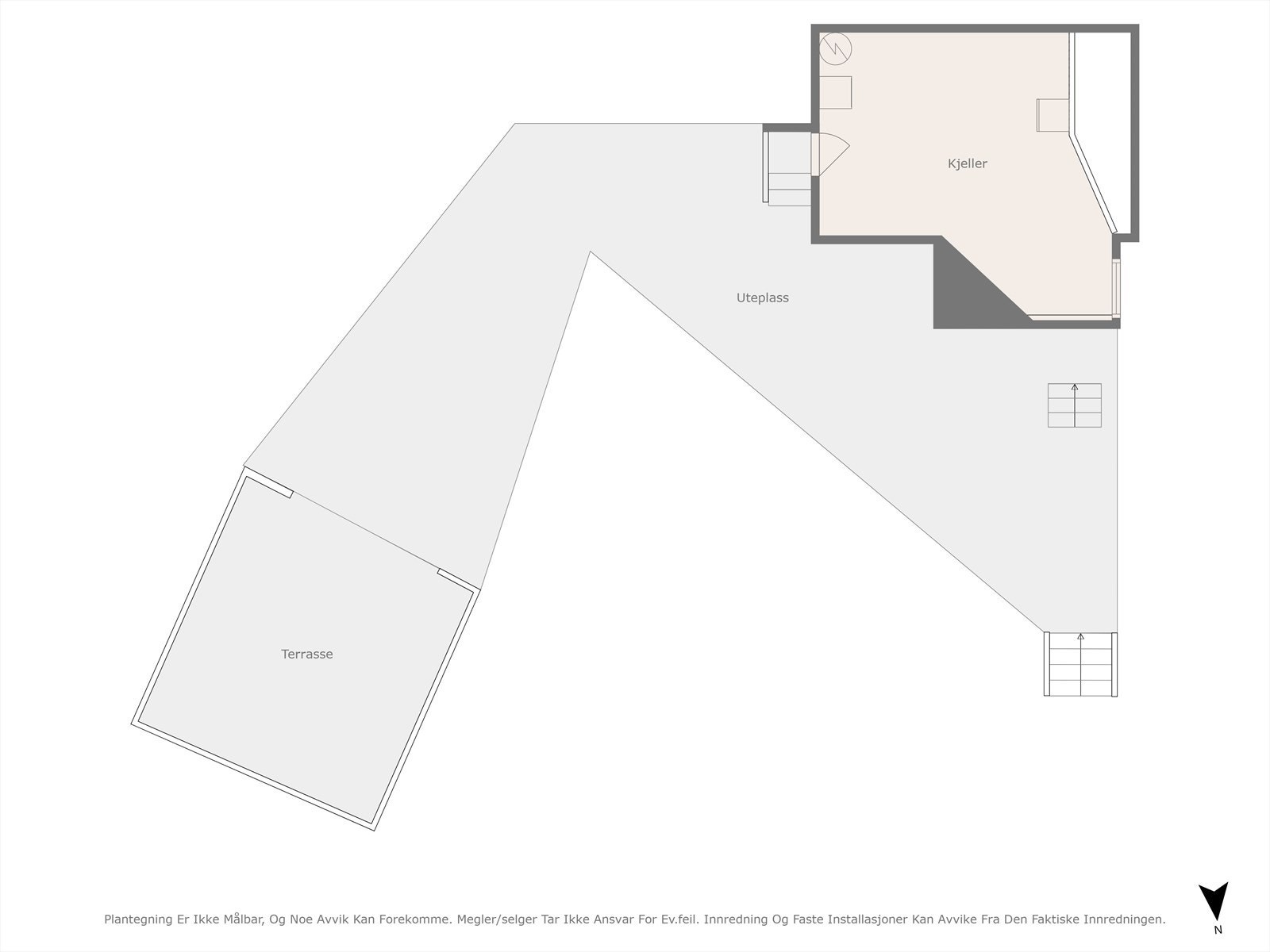 Grovkjeller under hytta - for vaskemaskin, varmtvannbereder og god lagringsplass. Galleribilde