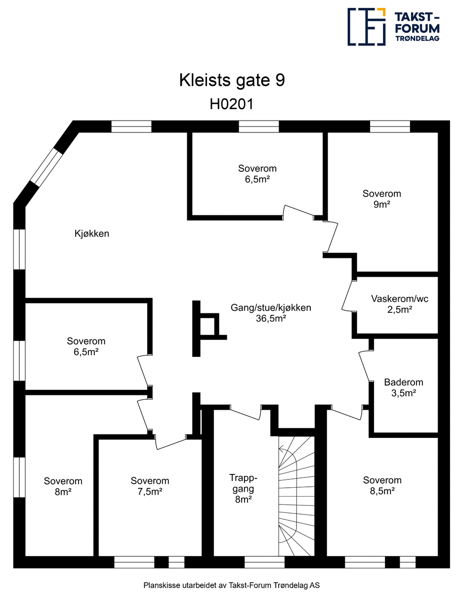 Plantegning leilighet Galleribilde