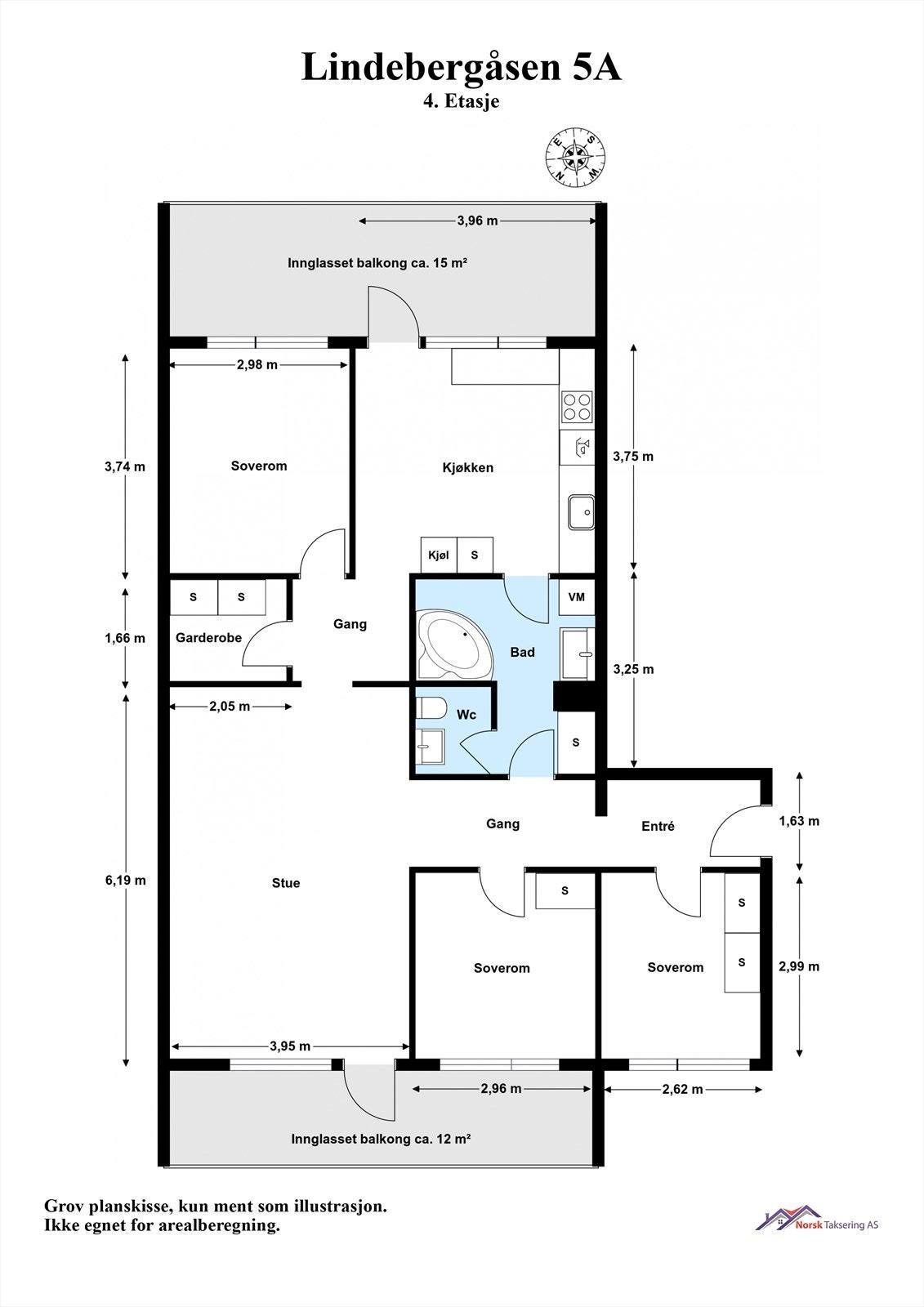 Plantegning med mål. Galleribilde