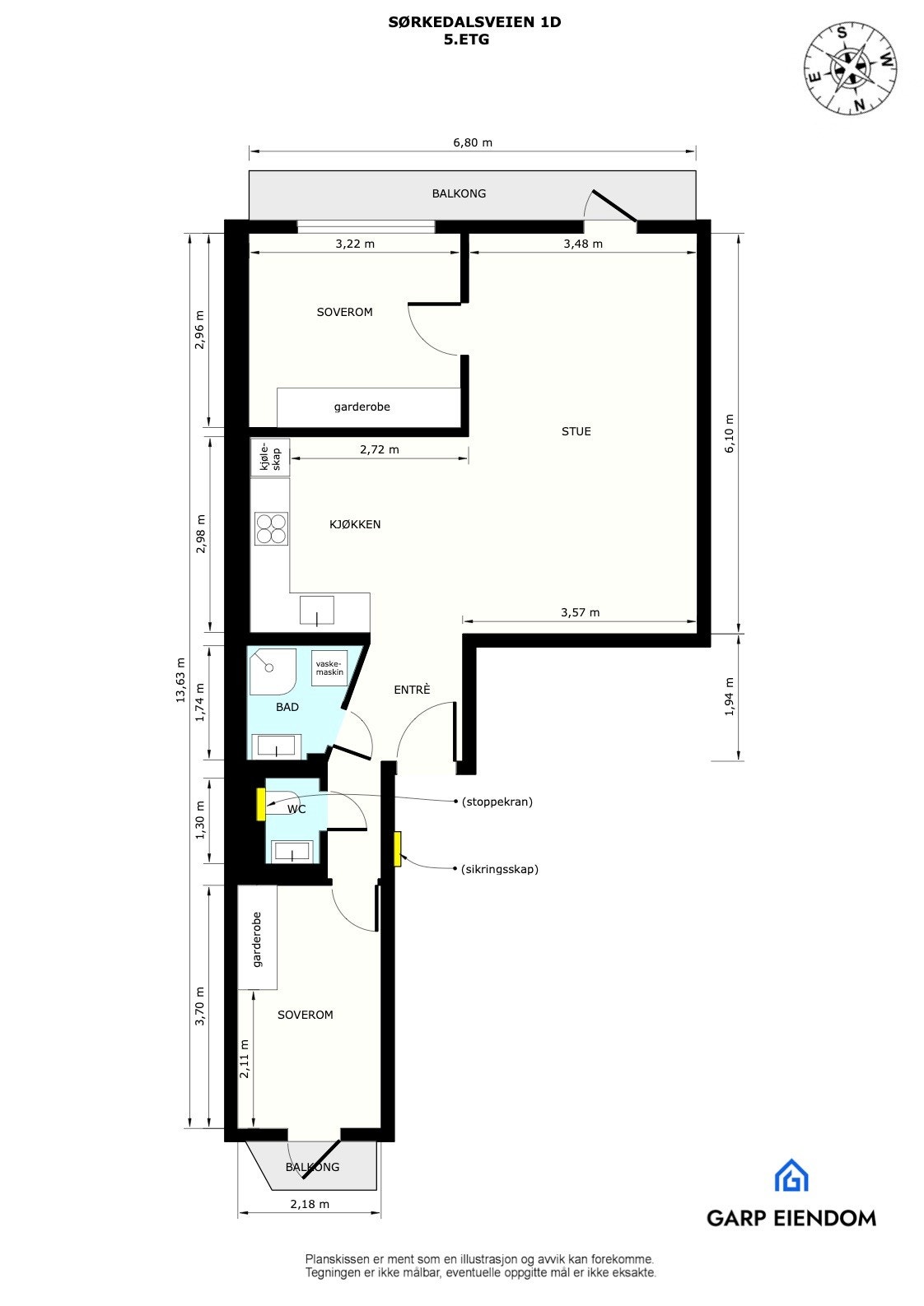 Plantegning - 5.etasje Galleribilde