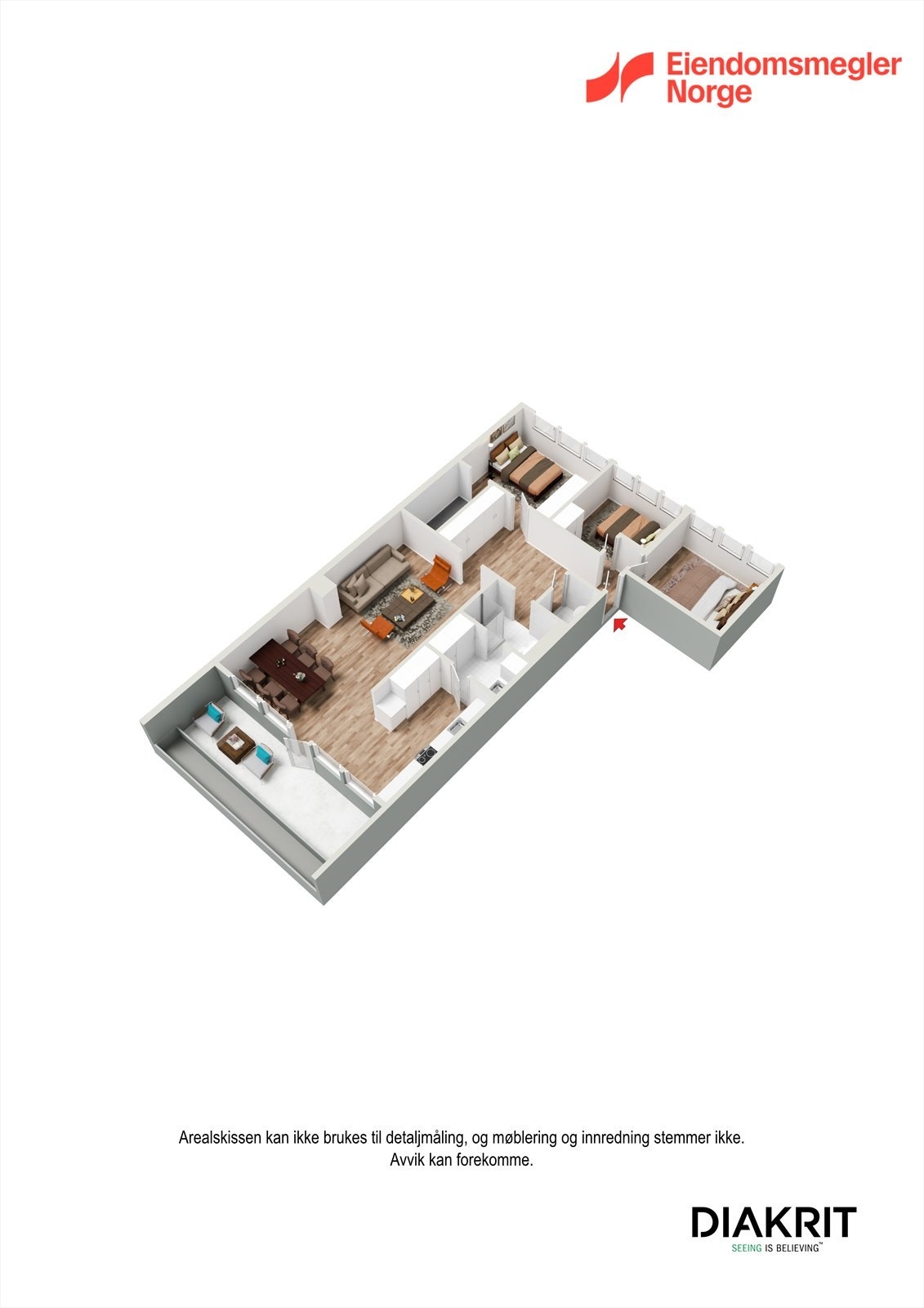 Plantegning 3D Galleribilde