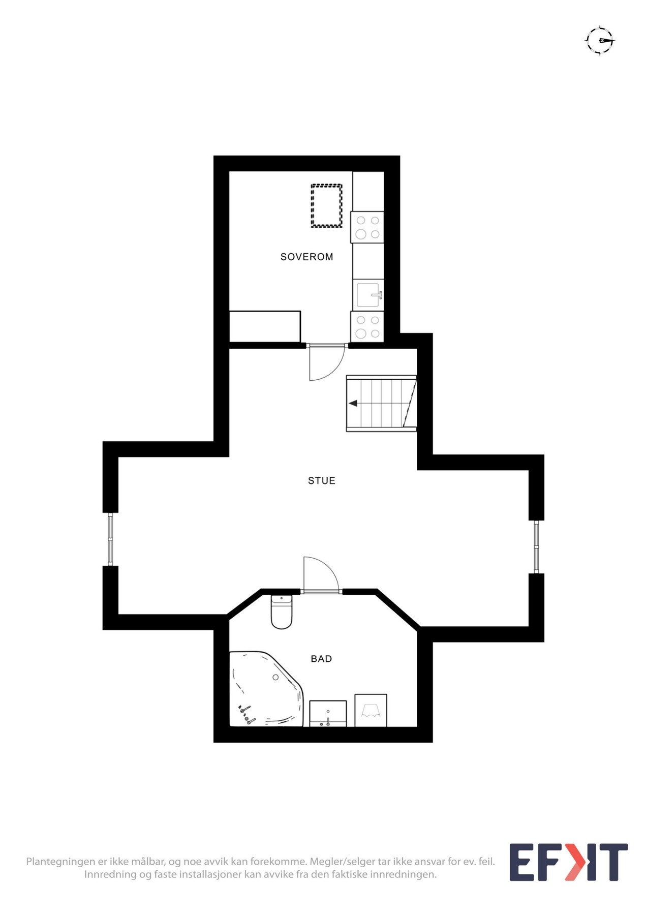 2D Plantegning - Loft. Galleribilde