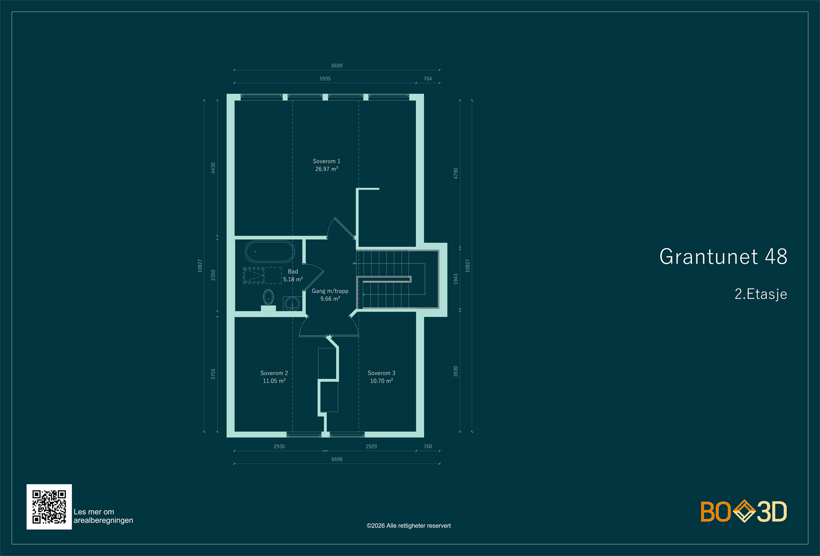 Plantegning 2.etasje Galleribilde
