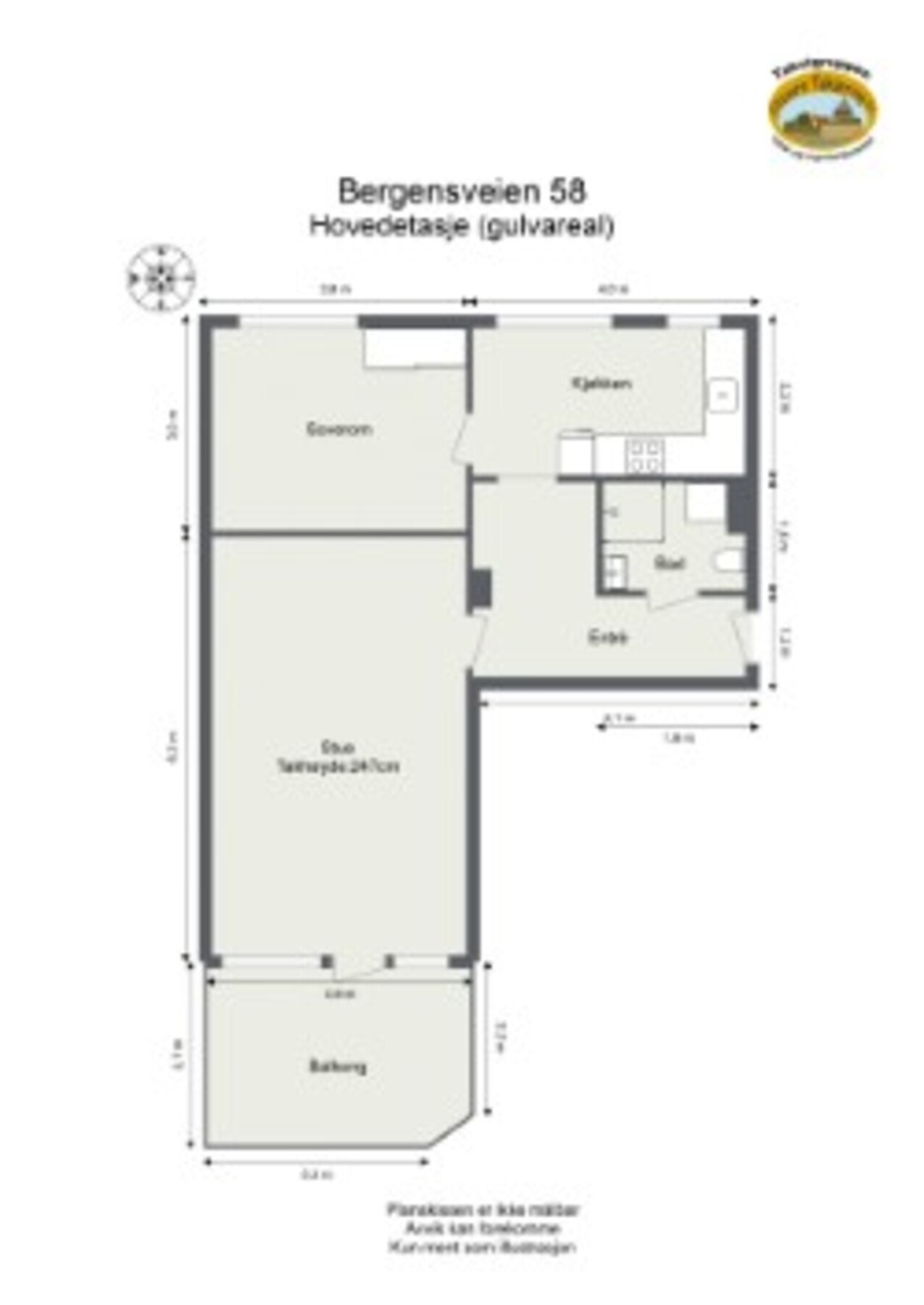 Boligens plantegning. Galleribilde